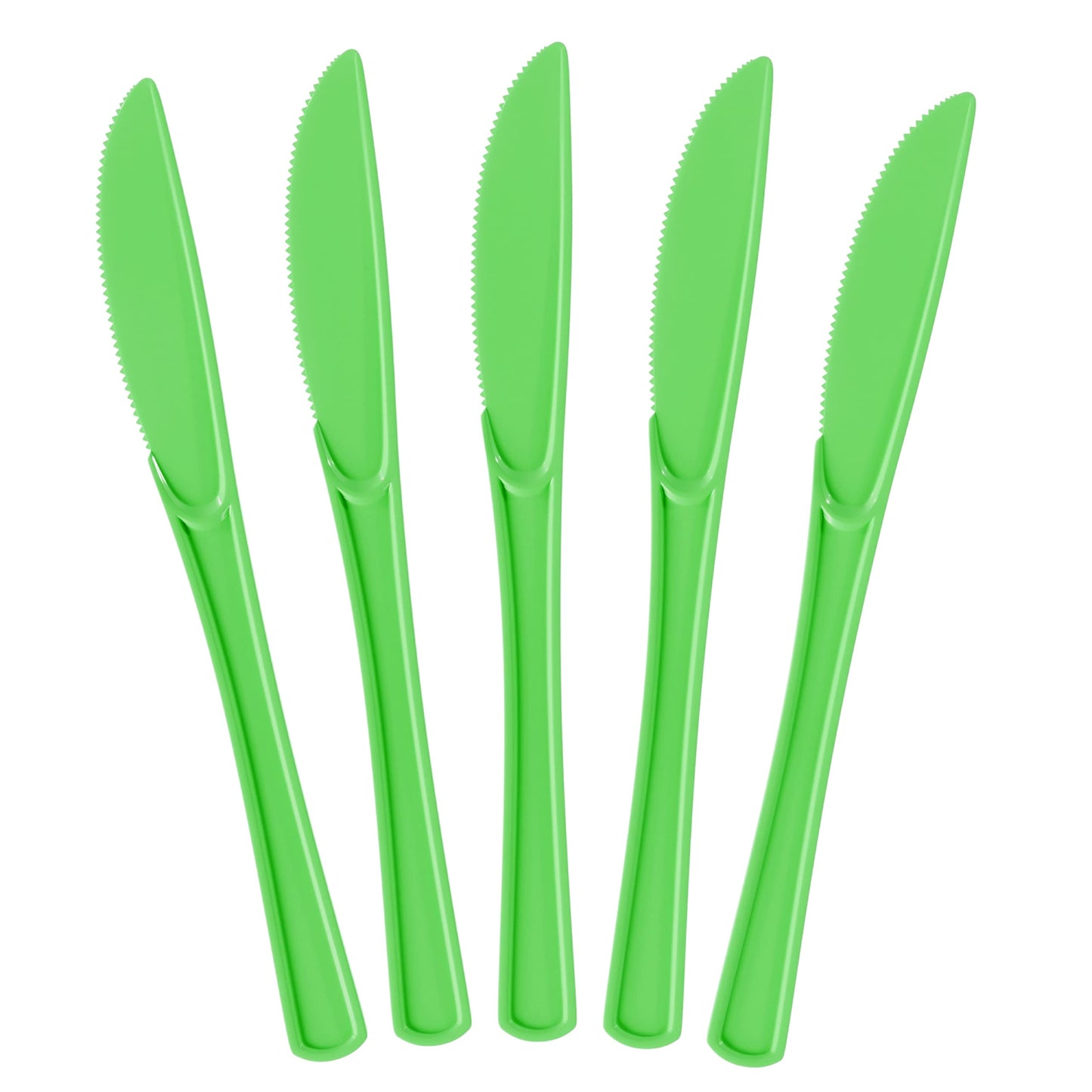 Heavy Duty Lime Green Plastic Knives - 50 Ct.