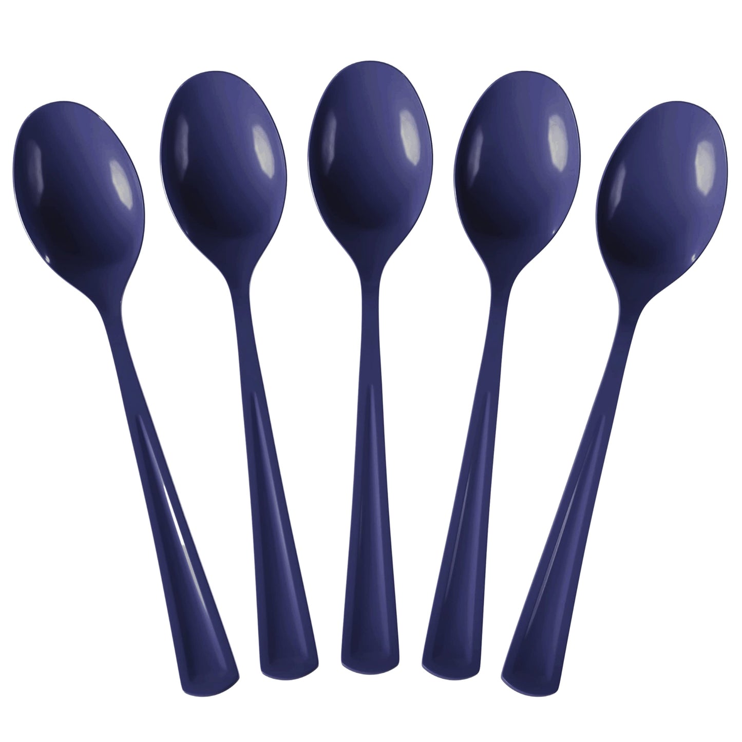 Heavy Duty Navy Plastic Spoons - 50 Ct.