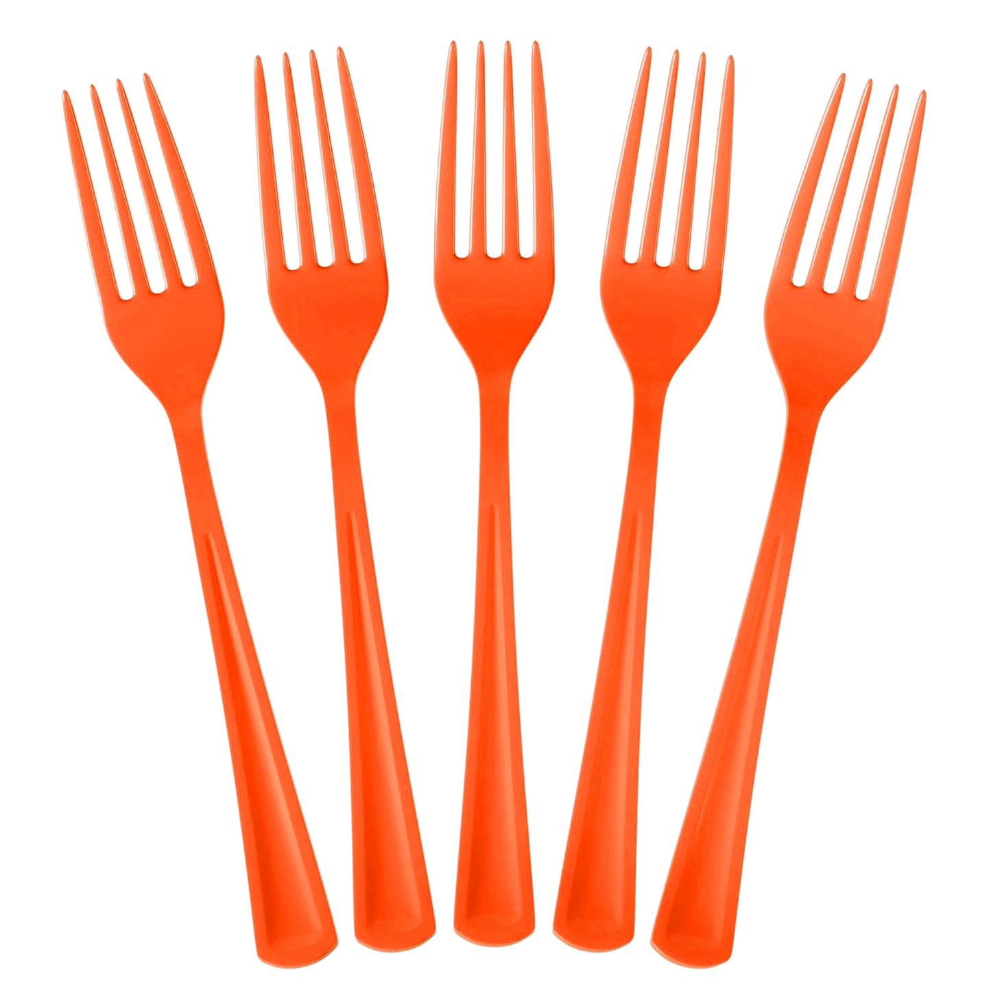 Heavy Duty Orange Plastic Forks - 50 Ct.