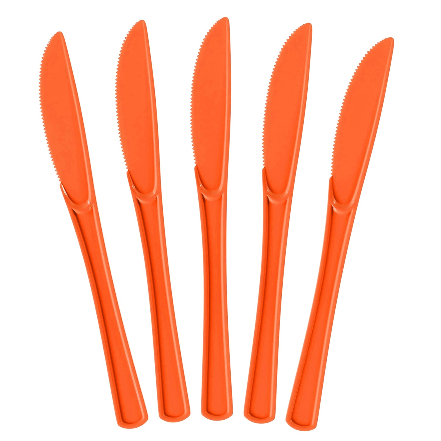 Heavy Duty Orange Plastic Knives - 50 Ct.