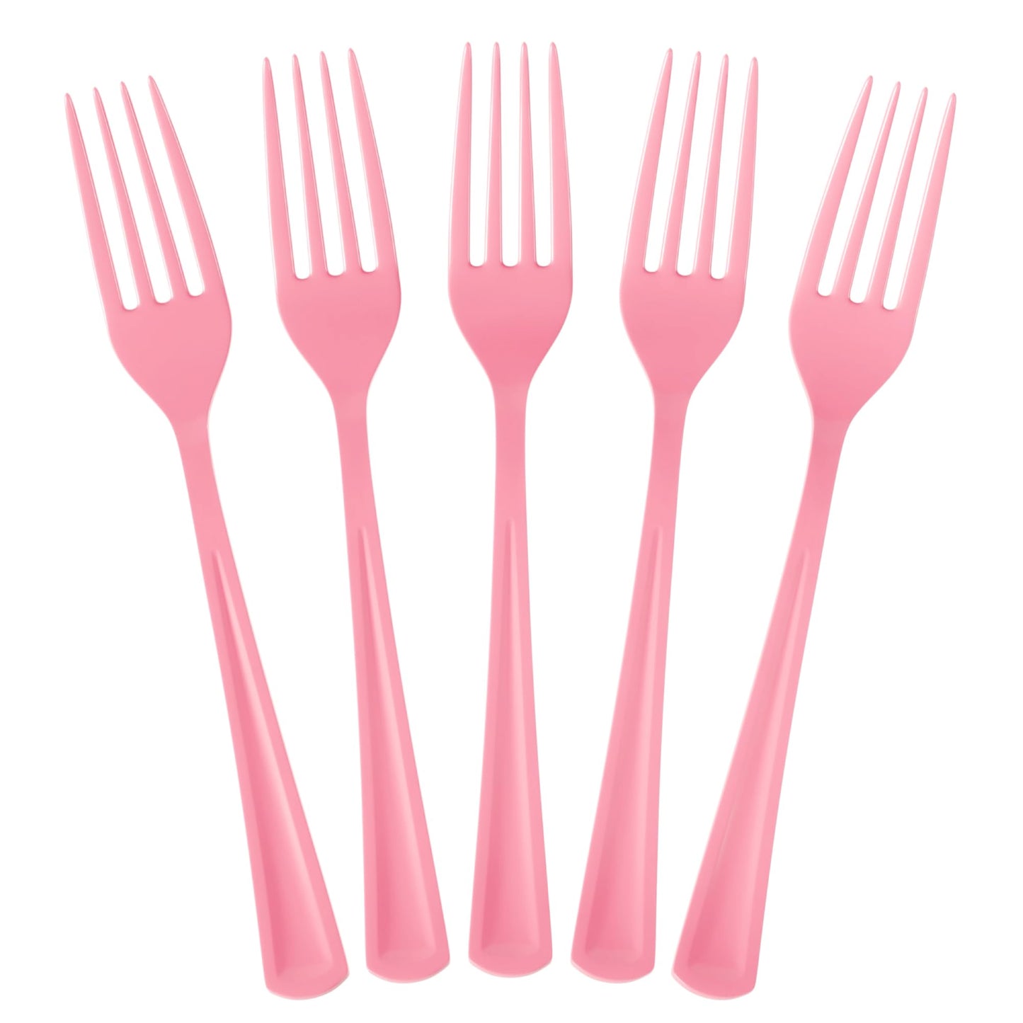 Heavy Duty Pink Plastic Forks - 50 Ct.