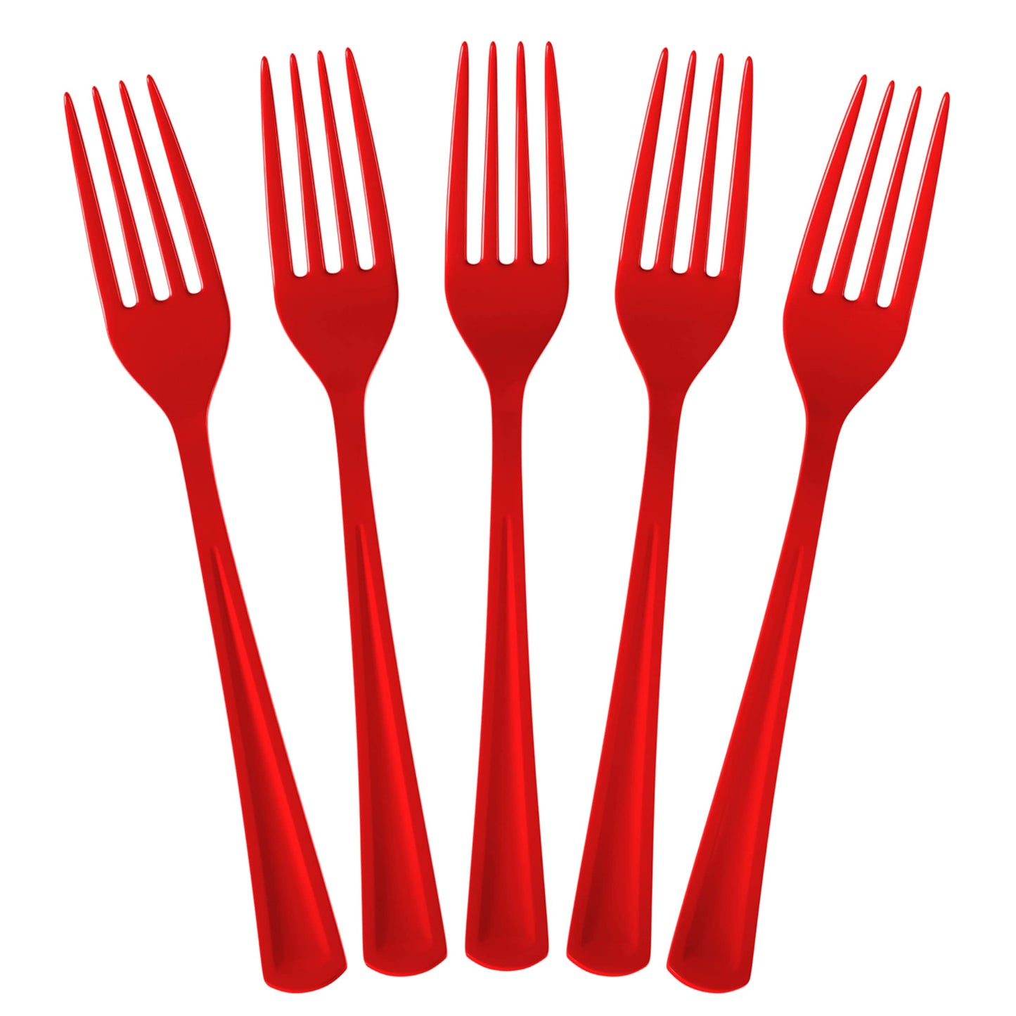 Heavy Duty Red Plastic Forks - 50 Ct.