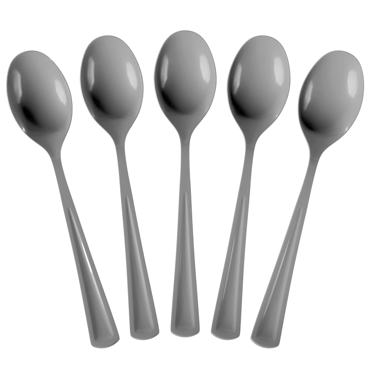 Heavy Duty Silver Plastic Spoons - 50 Ct.