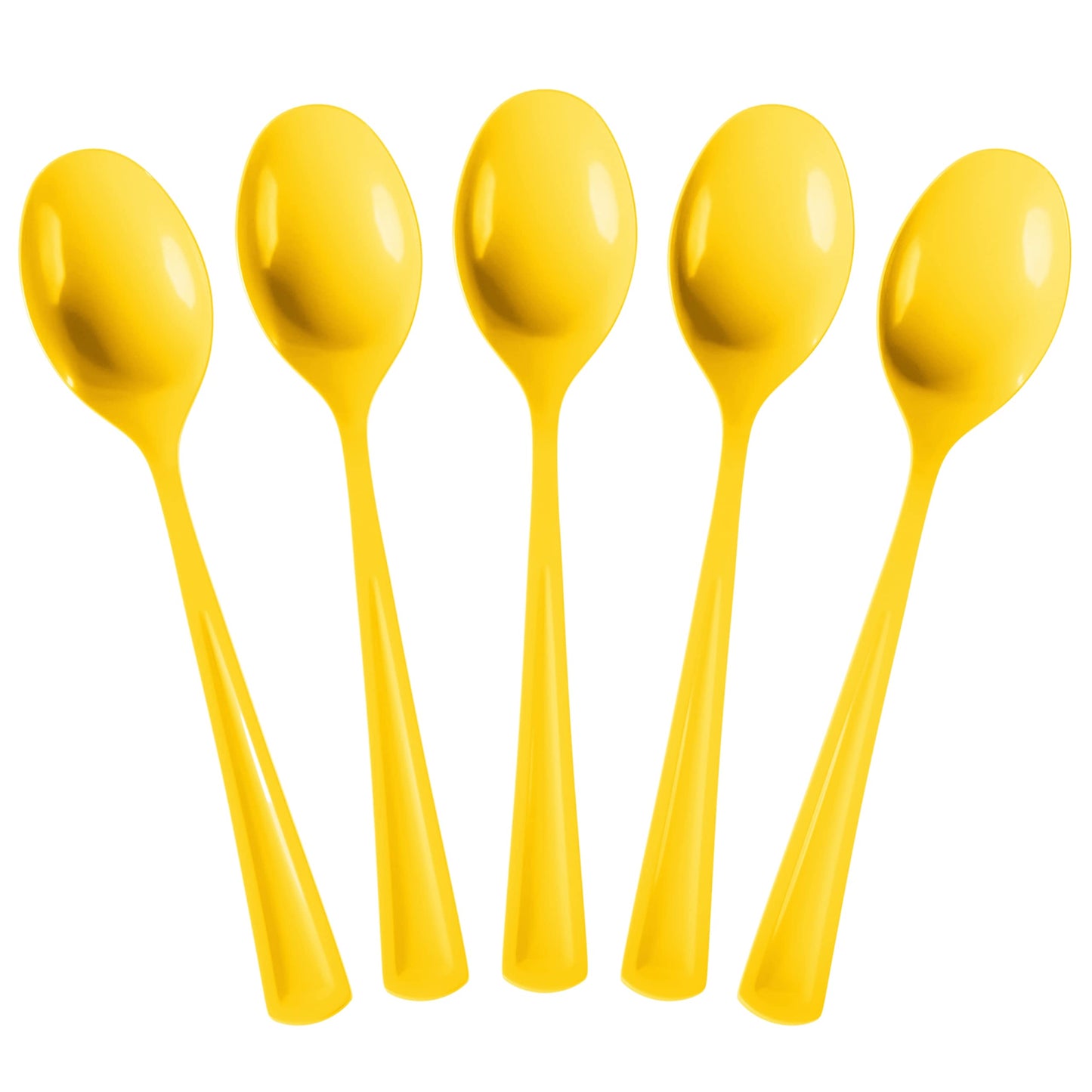 Heavy Duty Yellow Plastic Spoons - 50 Ct.
