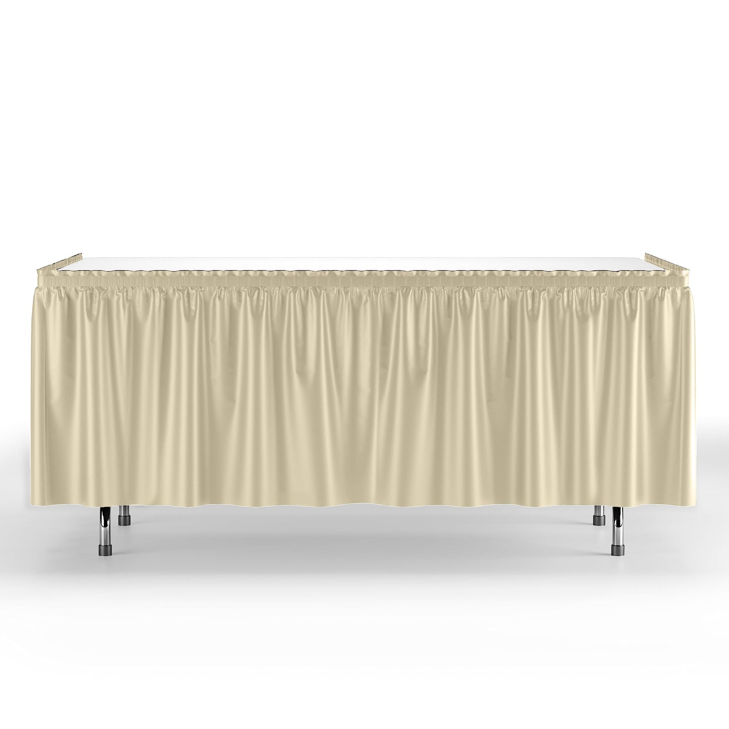 Ivory Plastic Table Skirt