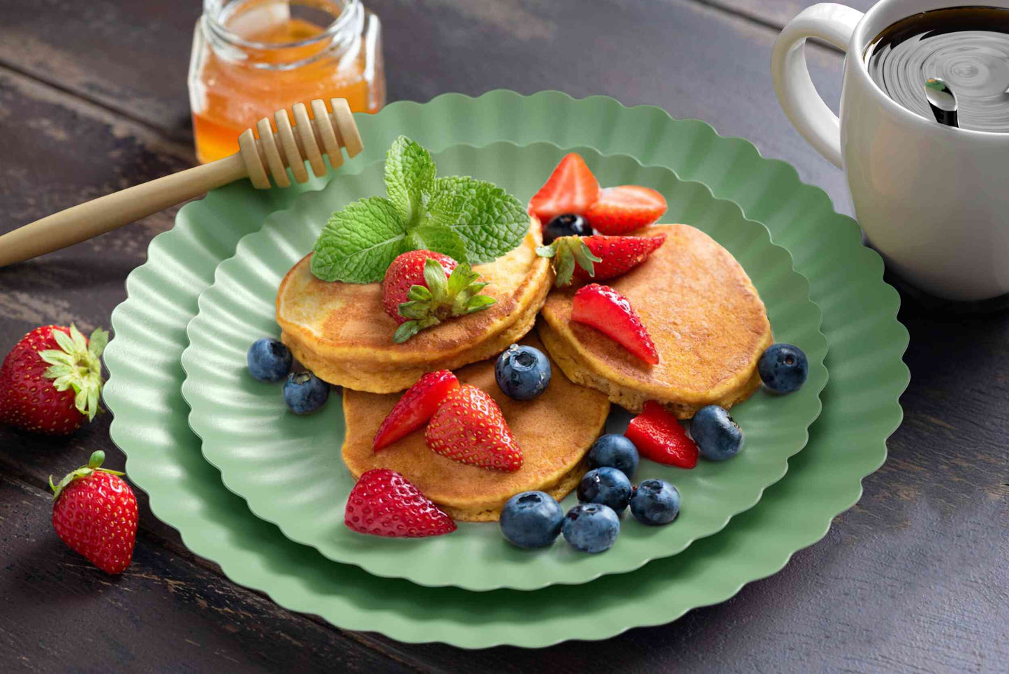 Scalloped Paper Plate Combo 20/20 - Matcha