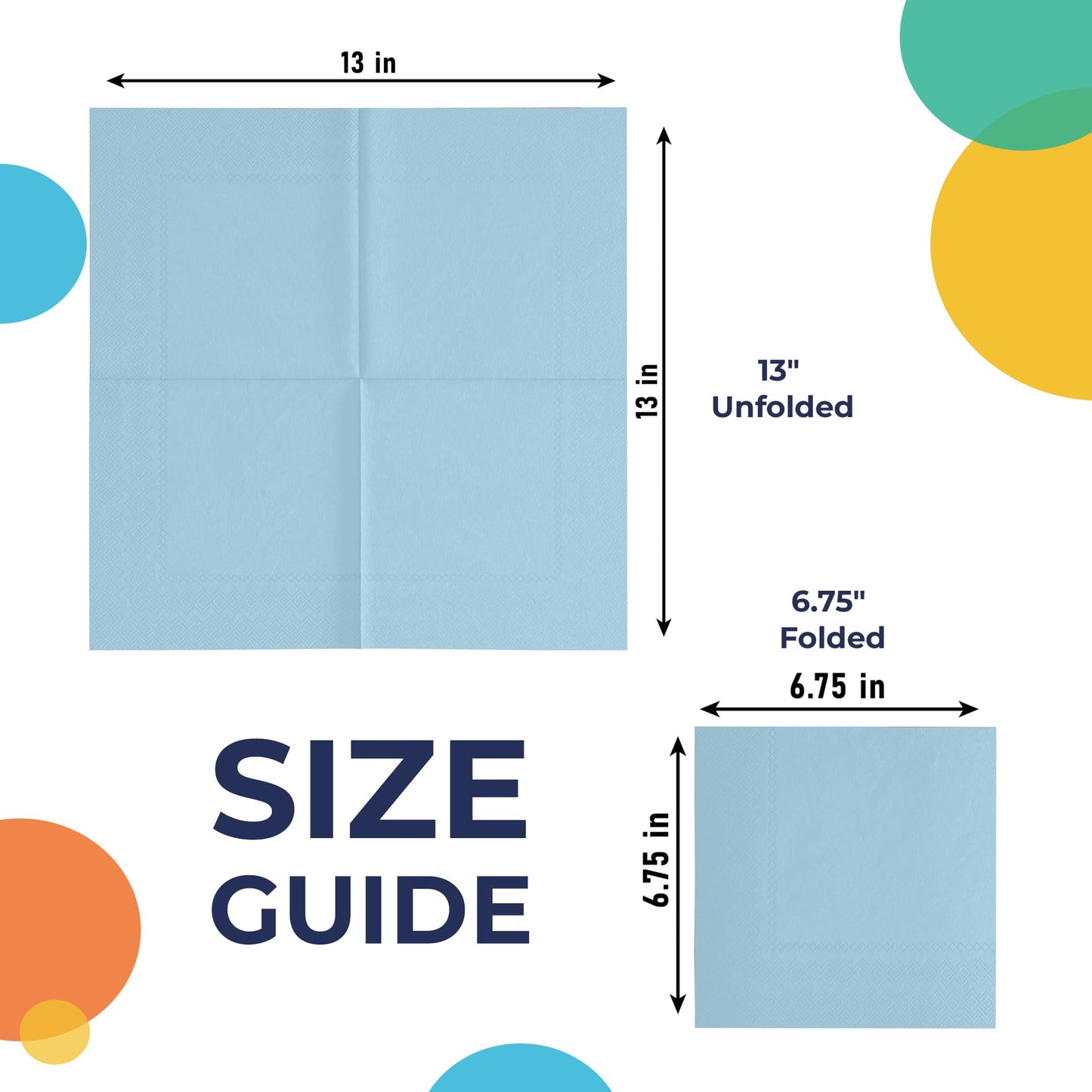 Light Blue Luncheon Napkins - 50 Ct.