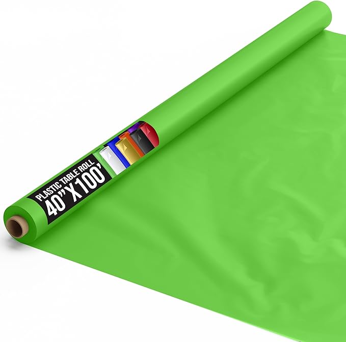 40 In. X 100 Ft. Lime Green Table Roll
