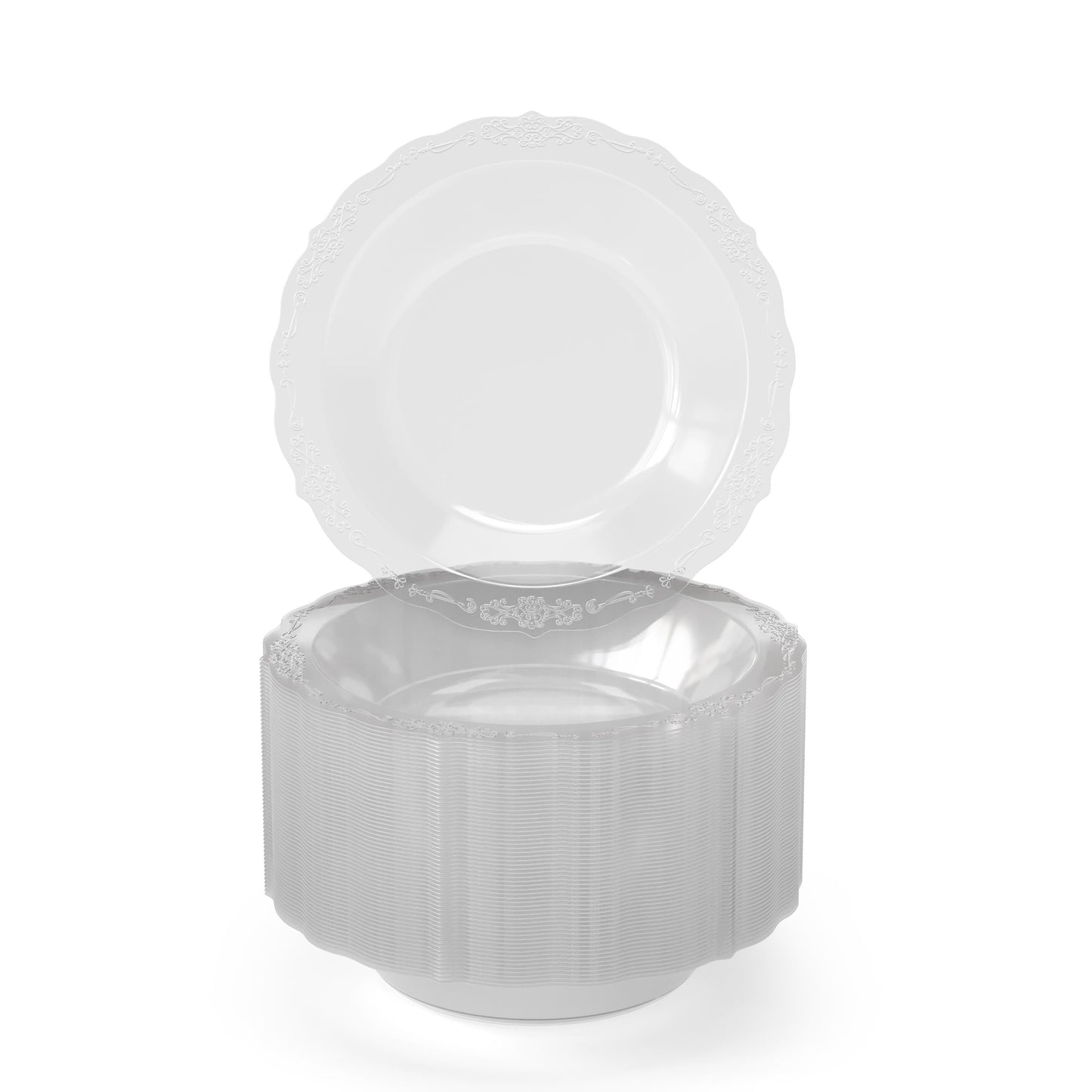 12 oz Clear Victorian Design Bowls - 20 Ct.
