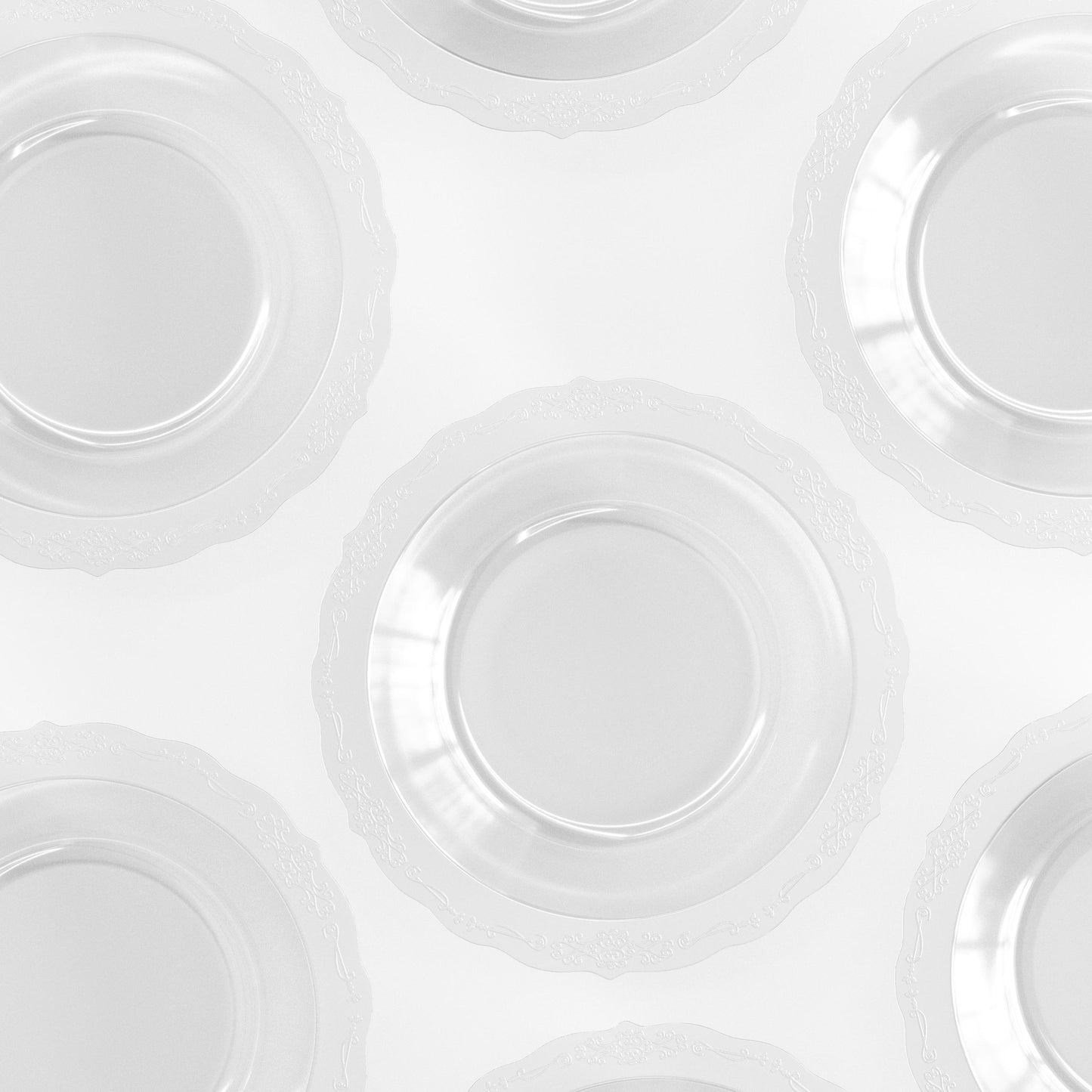 12 oz Clear Victorian Design Bowls - 20 Ct.