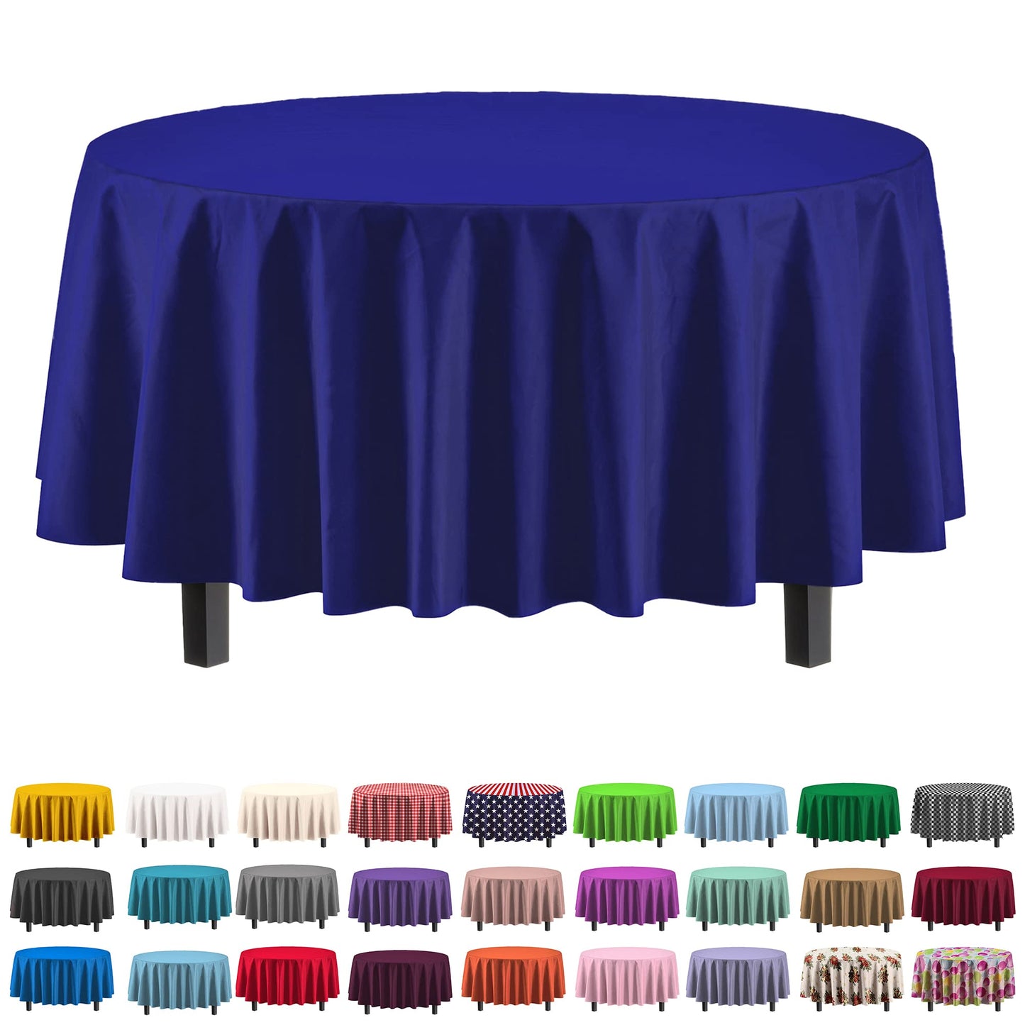 Round Navy Blue Table Cover