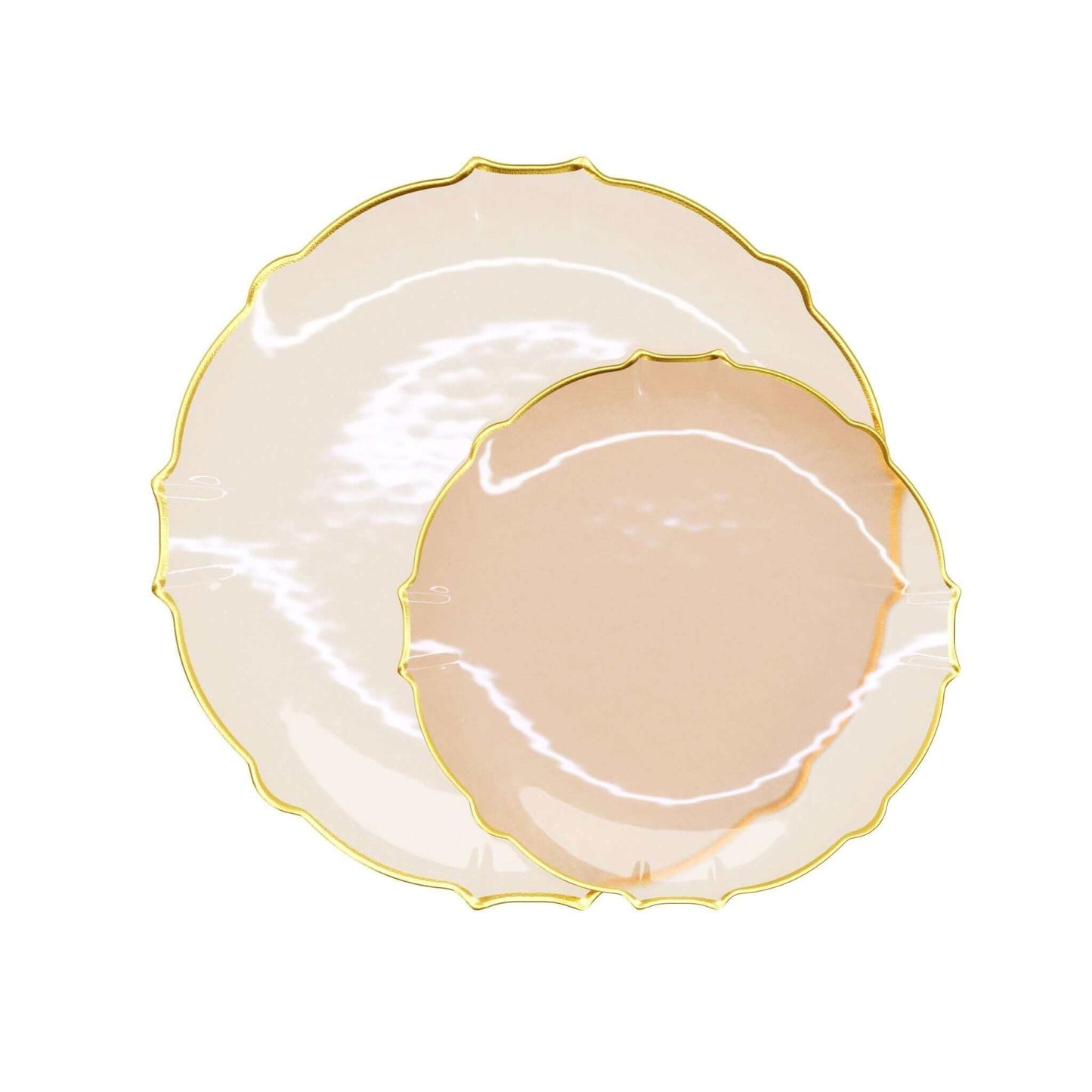 9" Rosè/Gold Petal Plates 20 Ct.