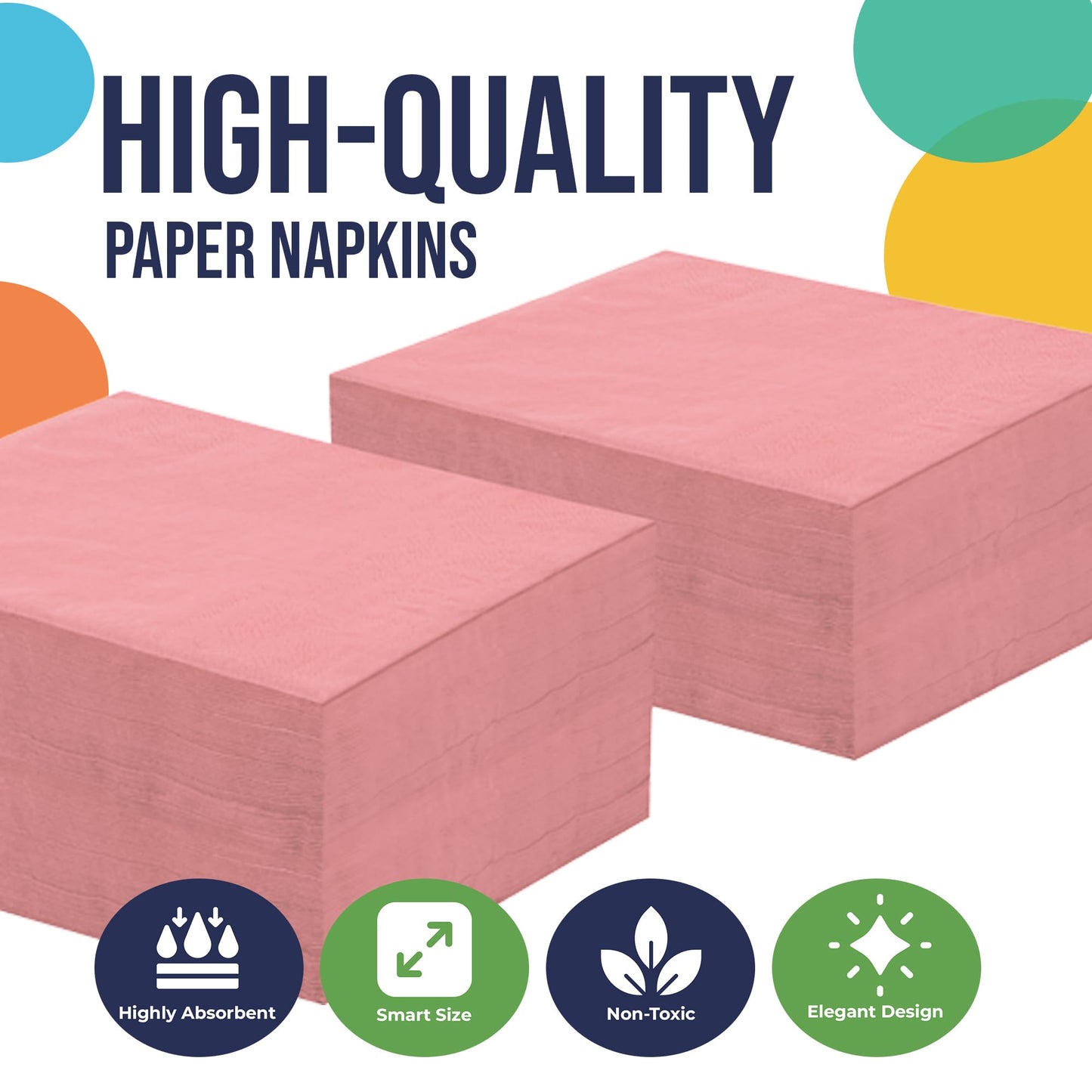 Pink Luncheon Napkins - 50 Ct.