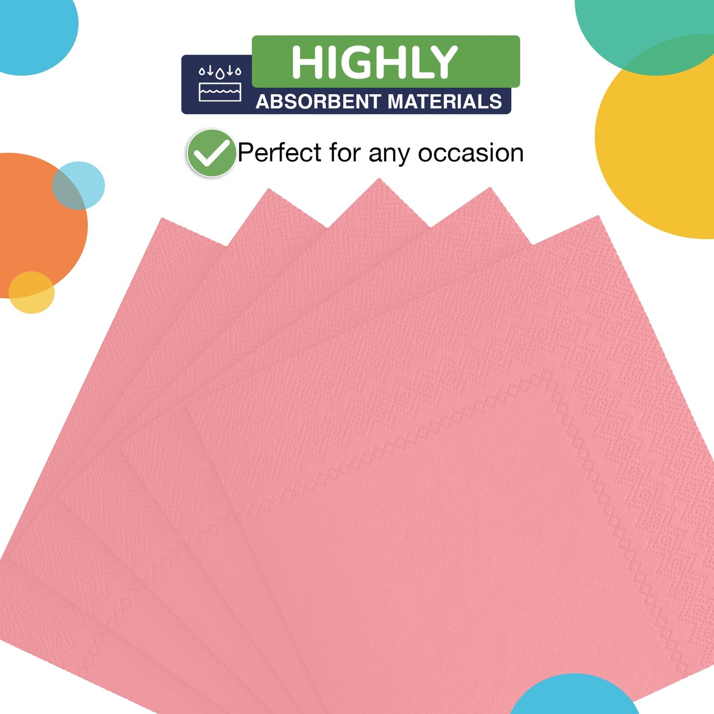 Pink Luncheon Napkins - 50 Ct.