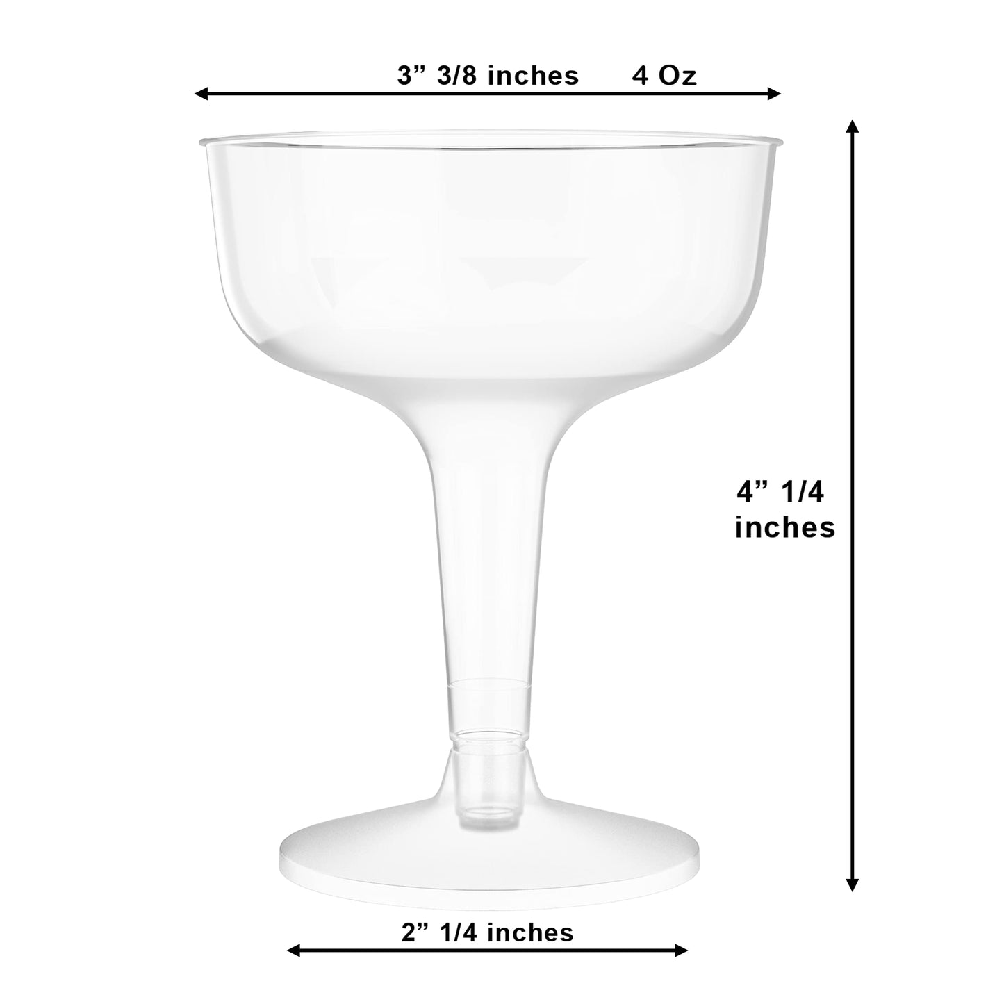 Plastic Cocktail Glasses - 24 Ct.