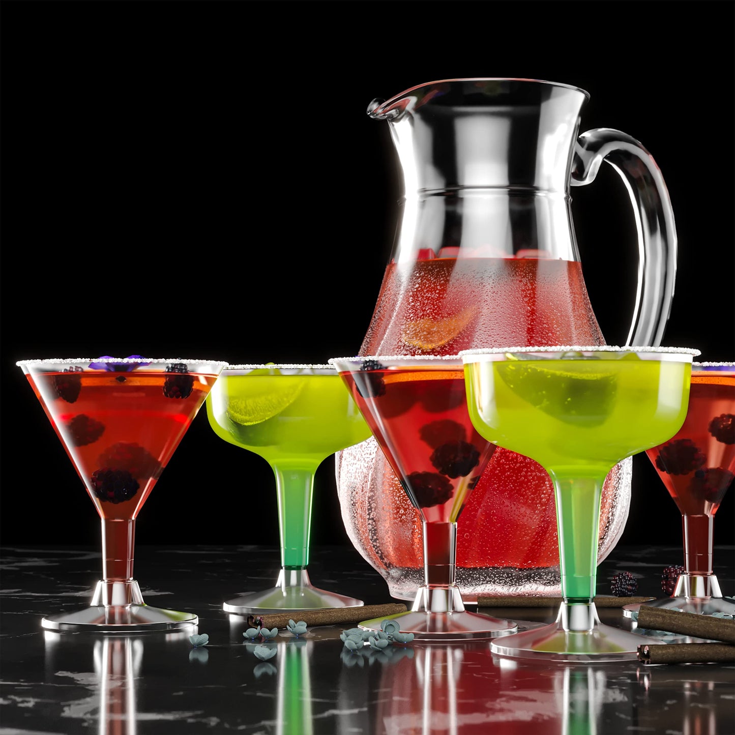 Plastic Cocktail Glasses - 24 Ct.