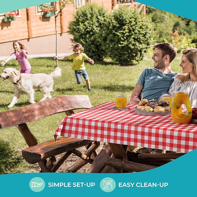 40 In. X 100 Ft. Red Gingham Table Roll