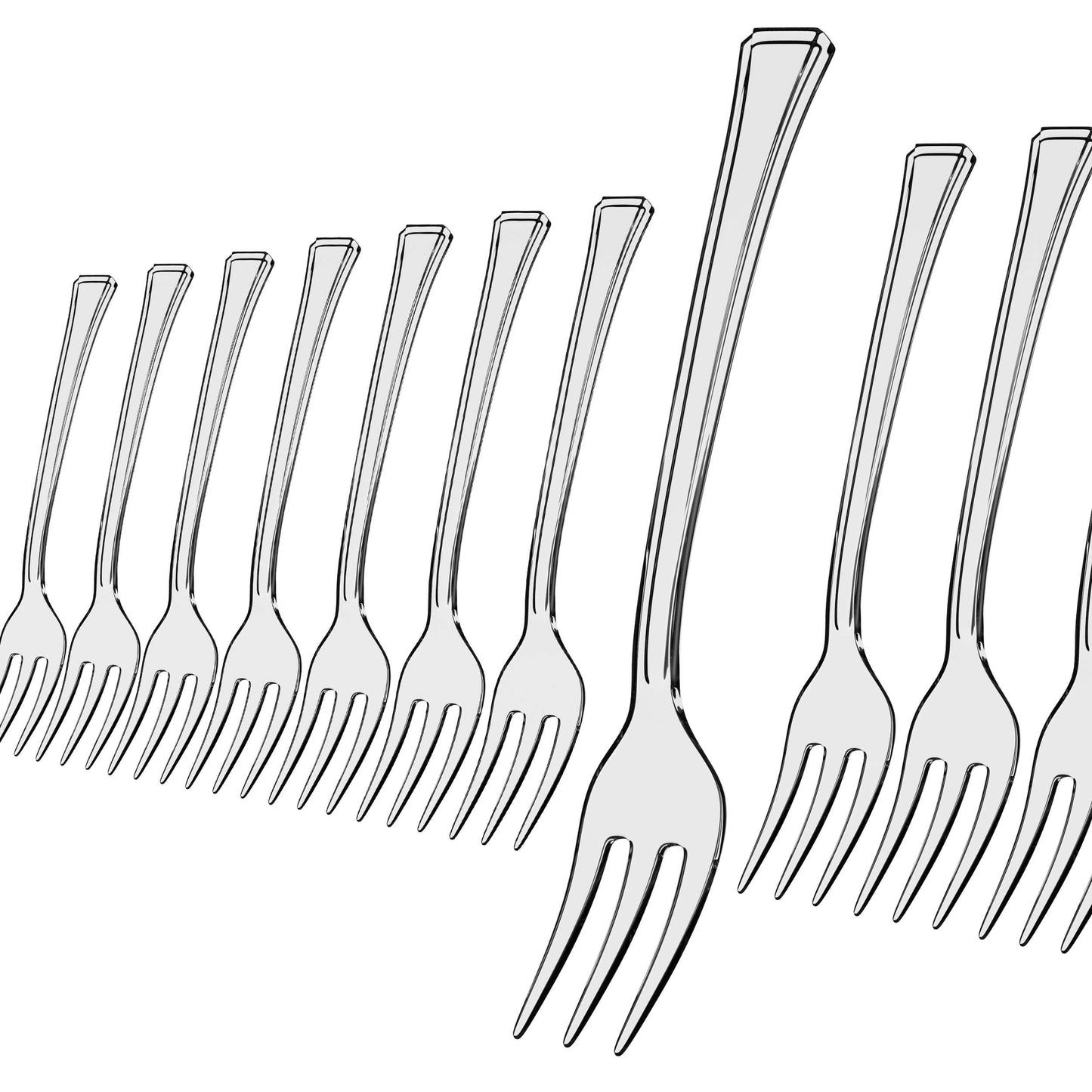 Exquisite Clear plastic Tasting Forks 100 Count