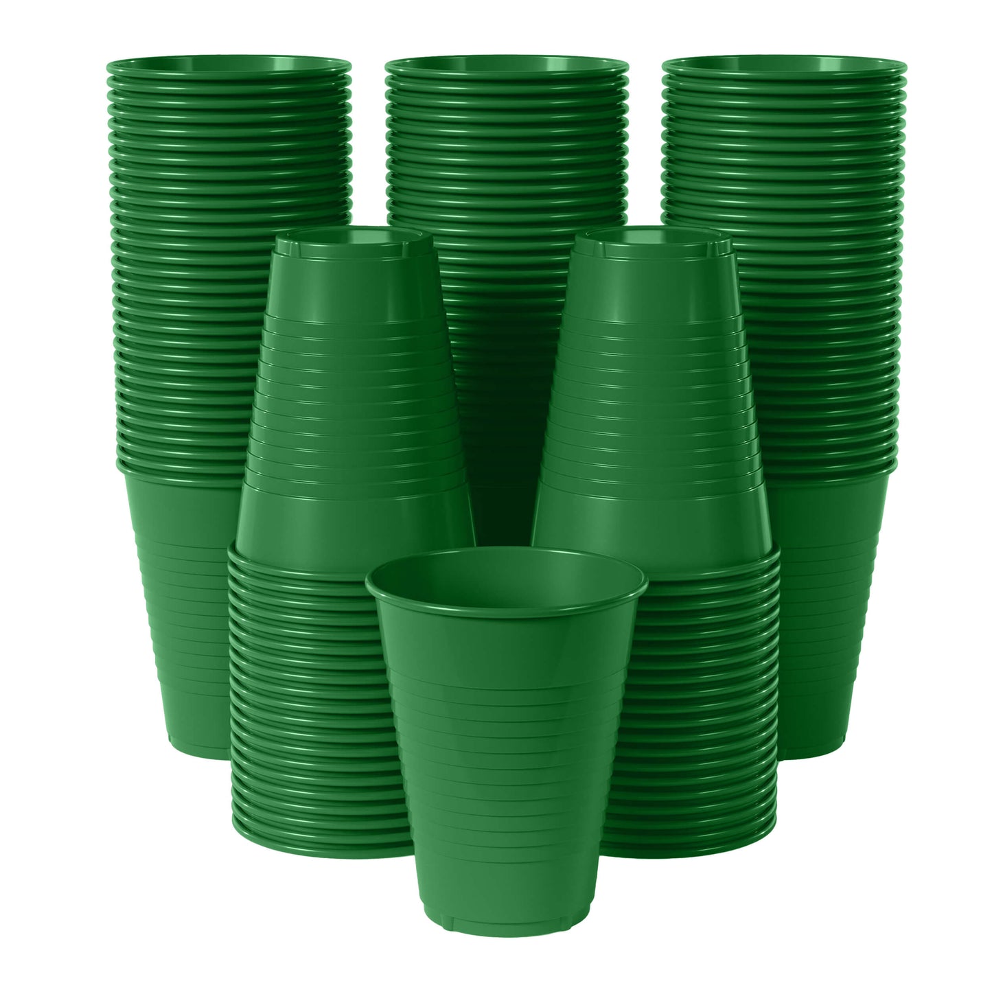 12 Oz. Emerald Green Plastic Cups - 50 Ct.