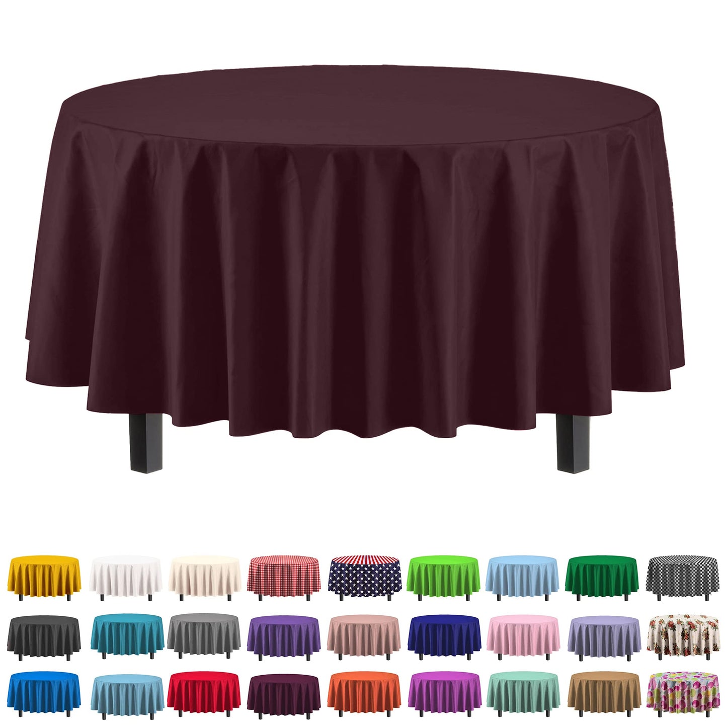 Round Brown Table Cover