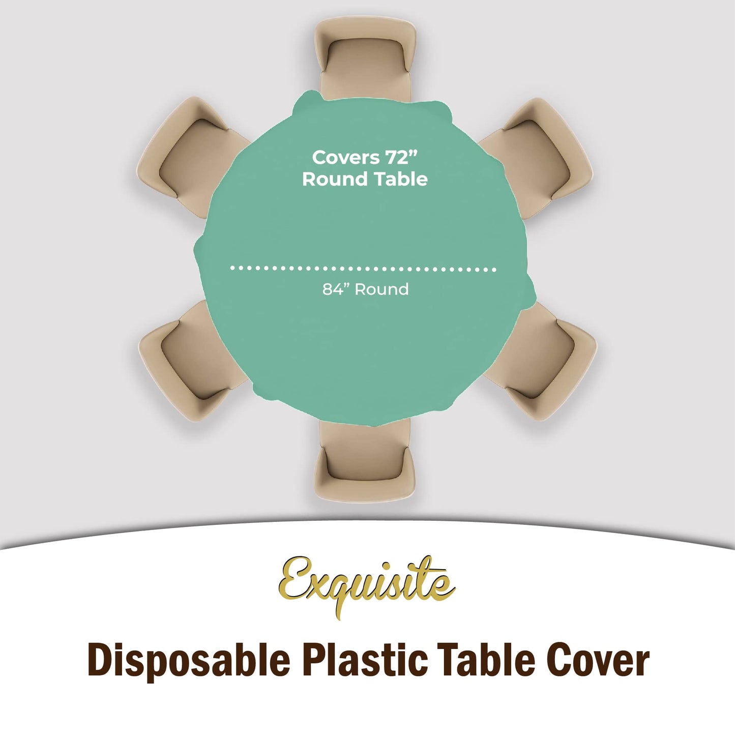 Round Mint Table Cover