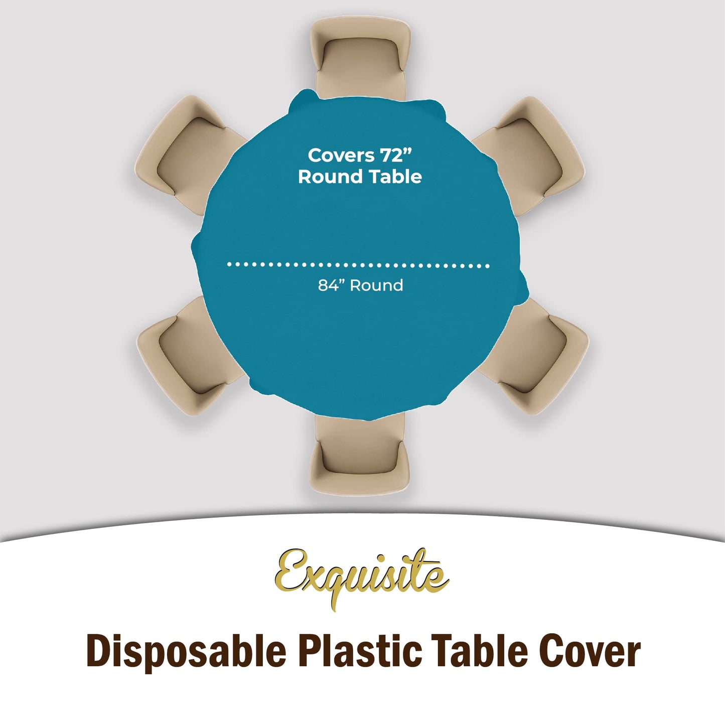 Round Turquoise Table Cover