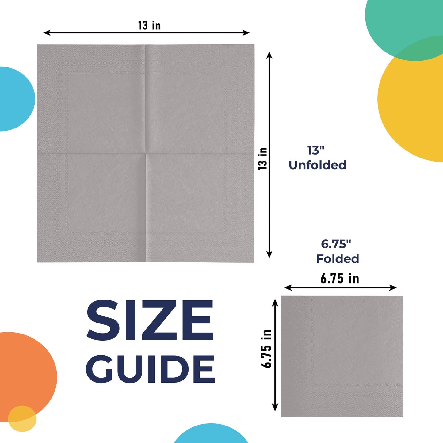 Silver Luncheon Napkins - 50 Ct.
