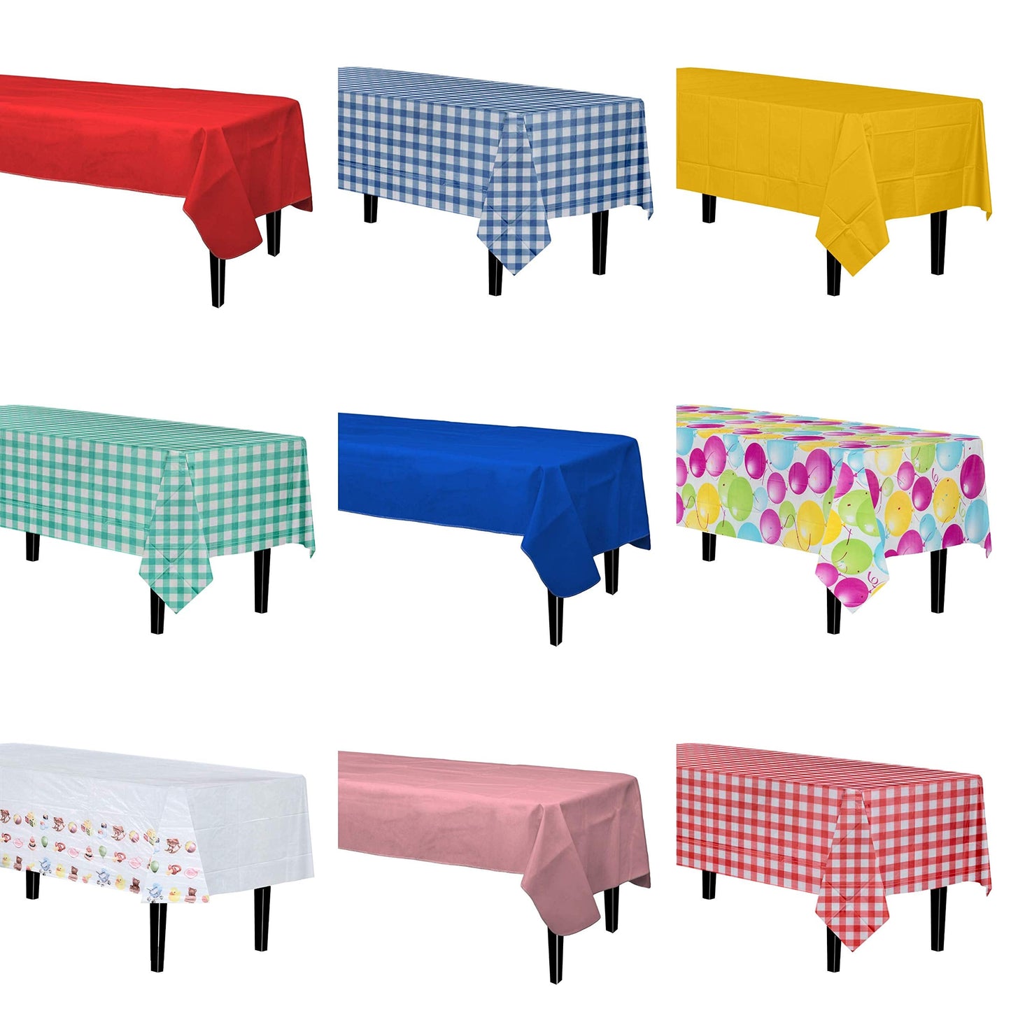 Teal Gingham Table Cover