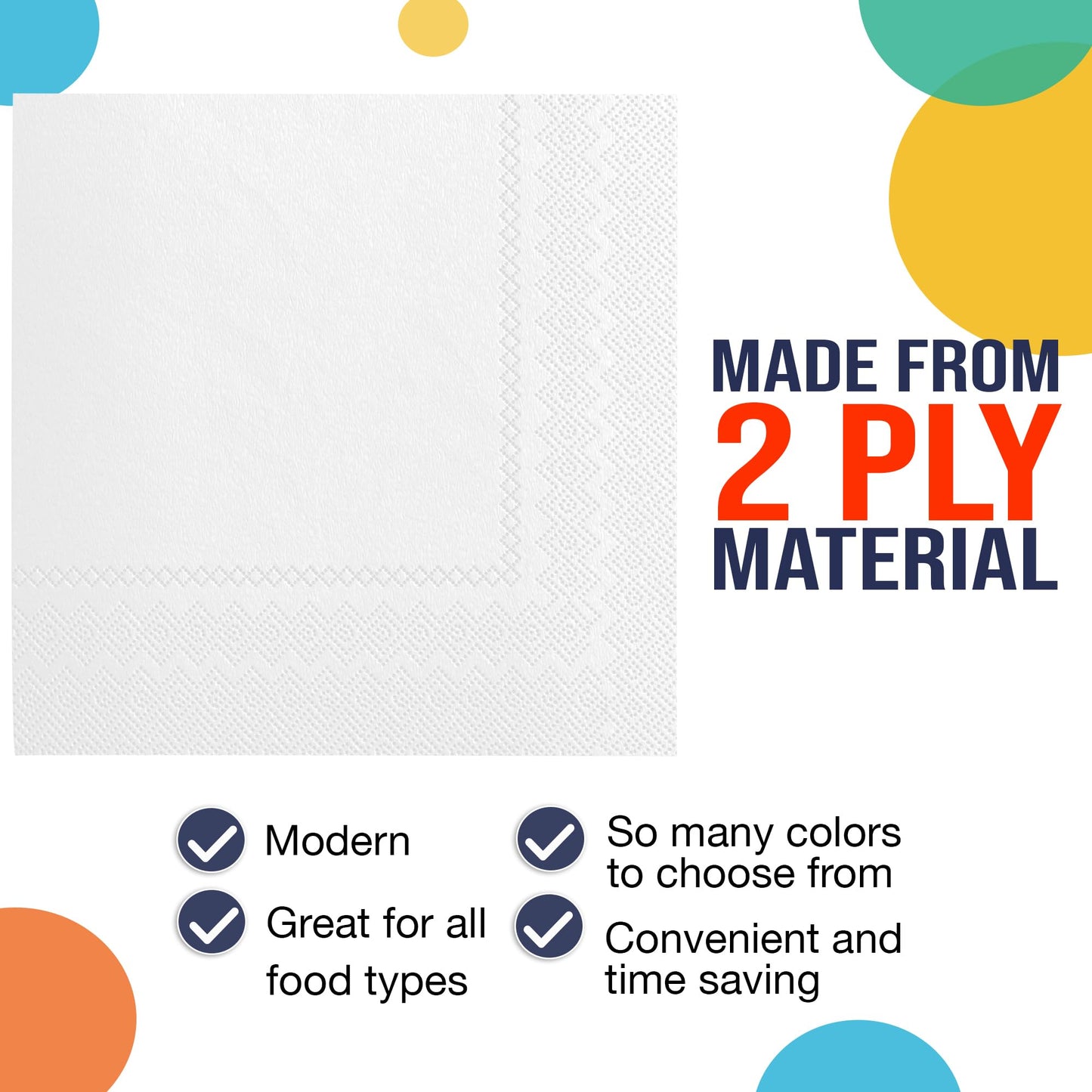 White Luncheon Napkins - 50 Ct.