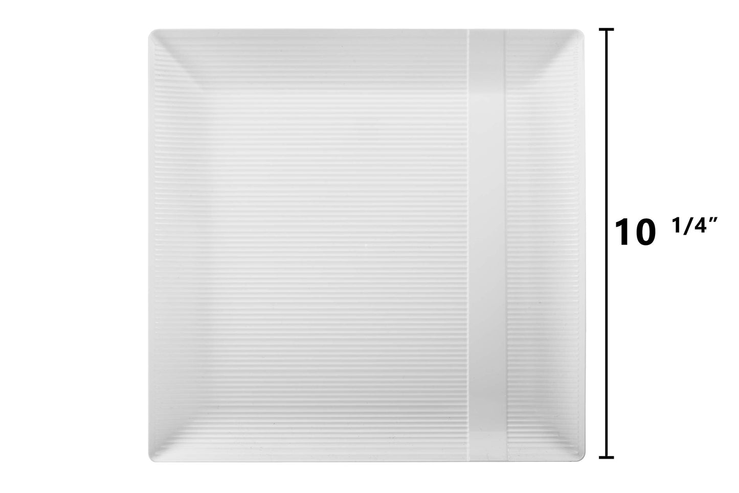 10.25 In. White Zen Design Plates - 10 Ct.