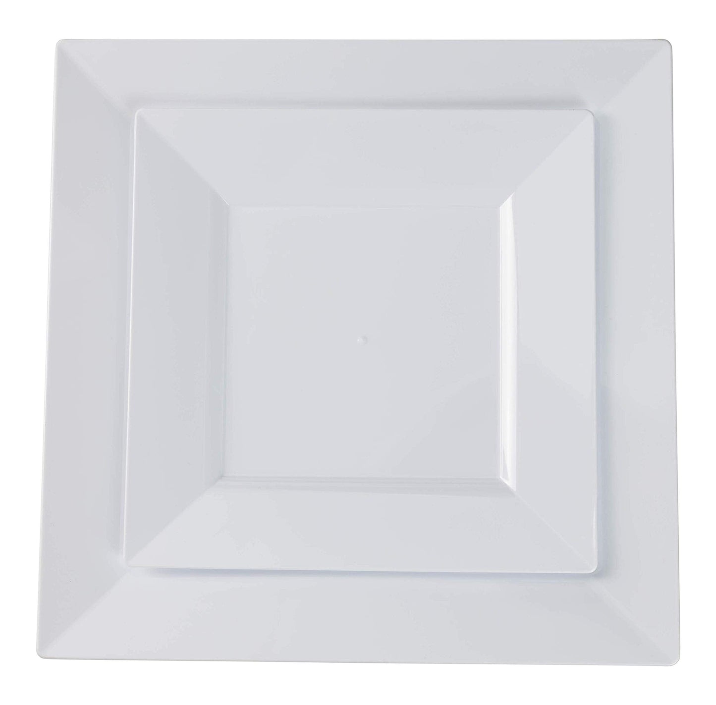 10.75 in. White Square Plates - 10 Ct.