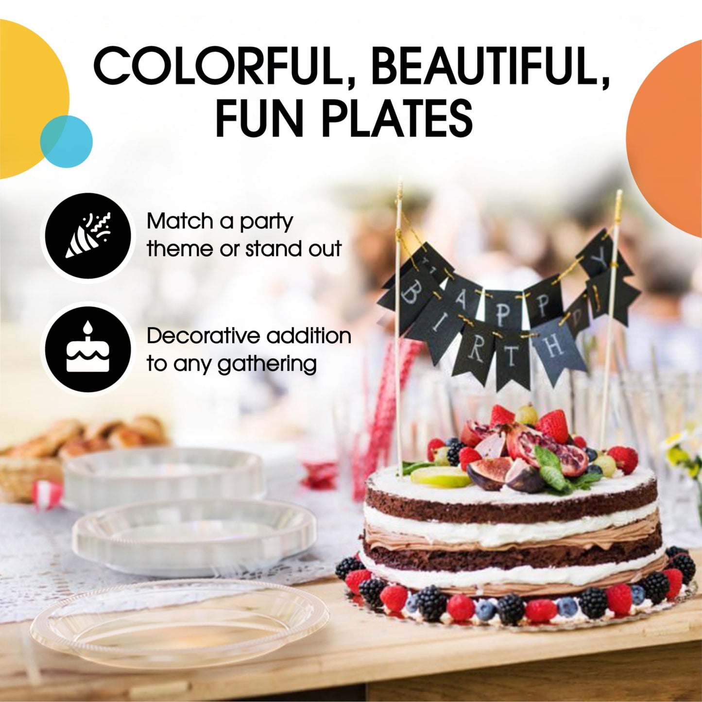 10 In. Clear Plastic Plates - 50 Ct.