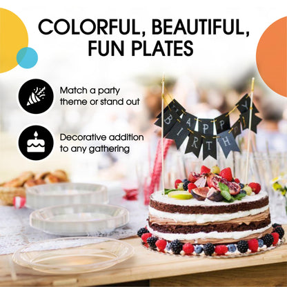10 In. Clear Plastic Plates - 50 Ct.