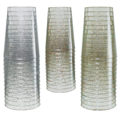 10 Oz. Gold Sparkle Plastic Tumblers | 480 Count