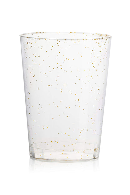 10 Oz. Gold Sparkle Plastic Tumblers | 480 Count