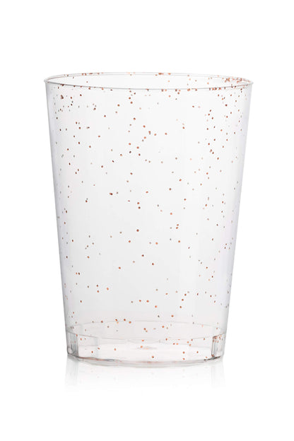 10 Oz. Rose Gold Sparkle Plastic Tumblers | 480 Count