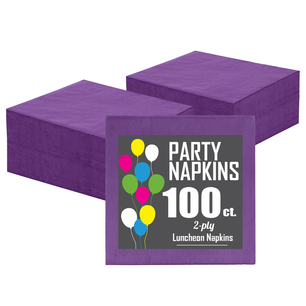 Purple Luncheon Napkins -100 Ct..