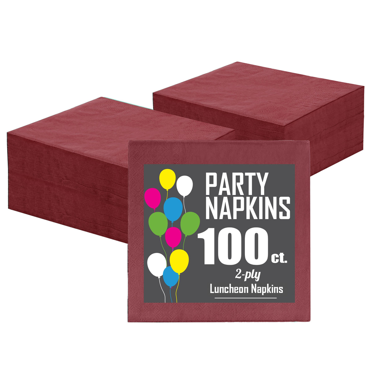 Burgundy Luncheon Napkins -100 Ct..