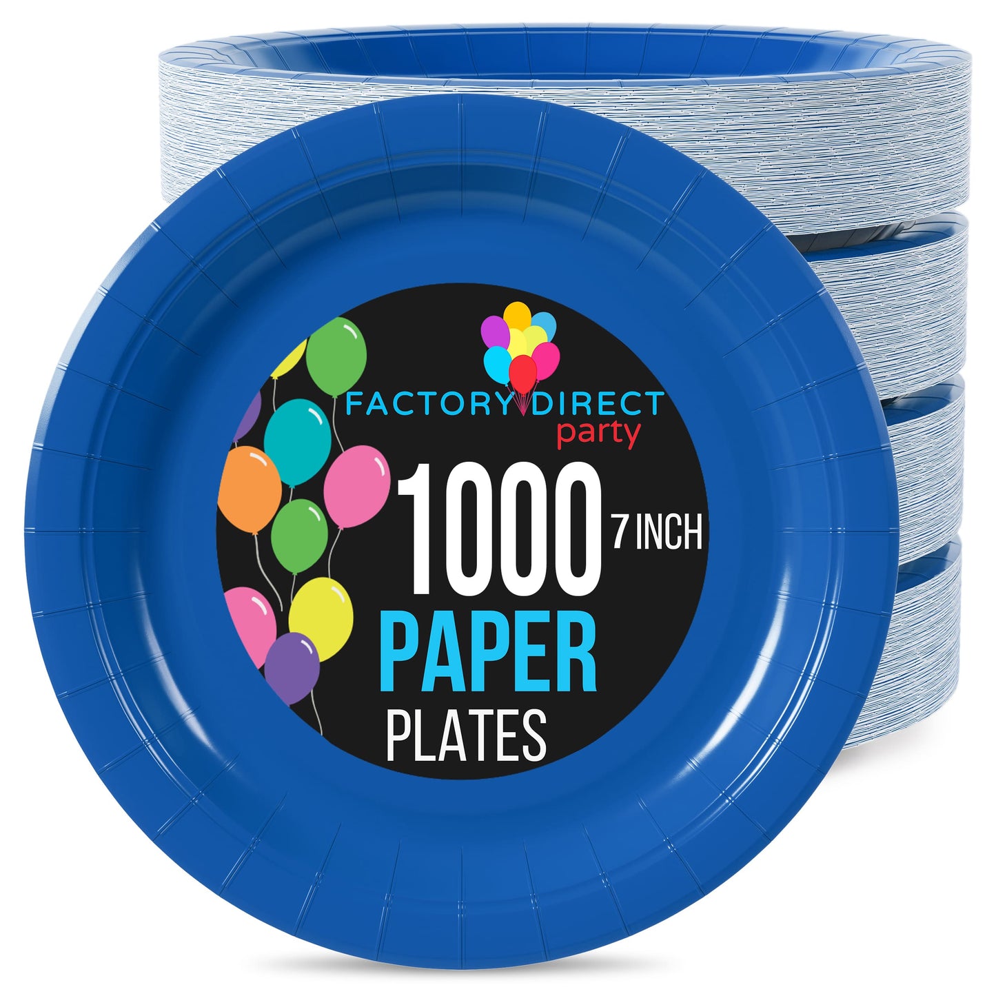 7 In. Dark Blue Paper Plates | Case of 1000