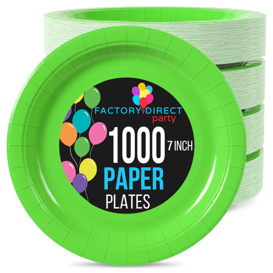 7 In. Lime Paper Plates | Case of 1000