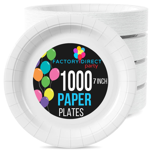 7 In. White Paper Plates | Case of 1000