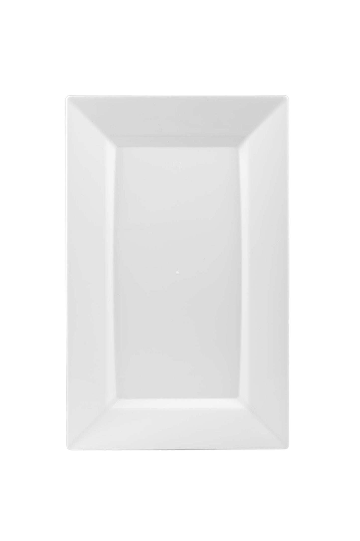 11.5 In. White Rectangular Plates - 10 Ct.