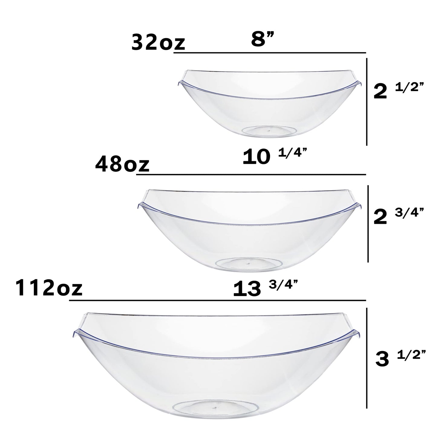 112 Oz. | Clear Plastic Stadium Bowl | 24 Count