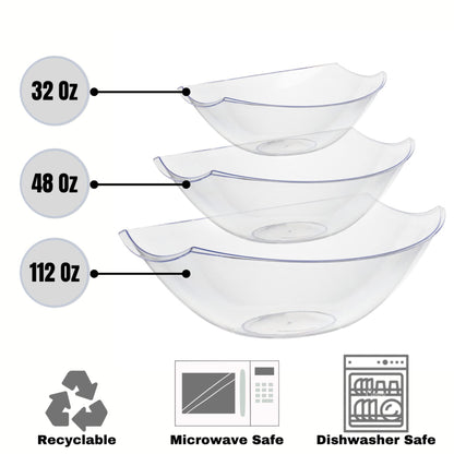 112 Oz. | Clear Plastic Stadium Bowl | 24 Count