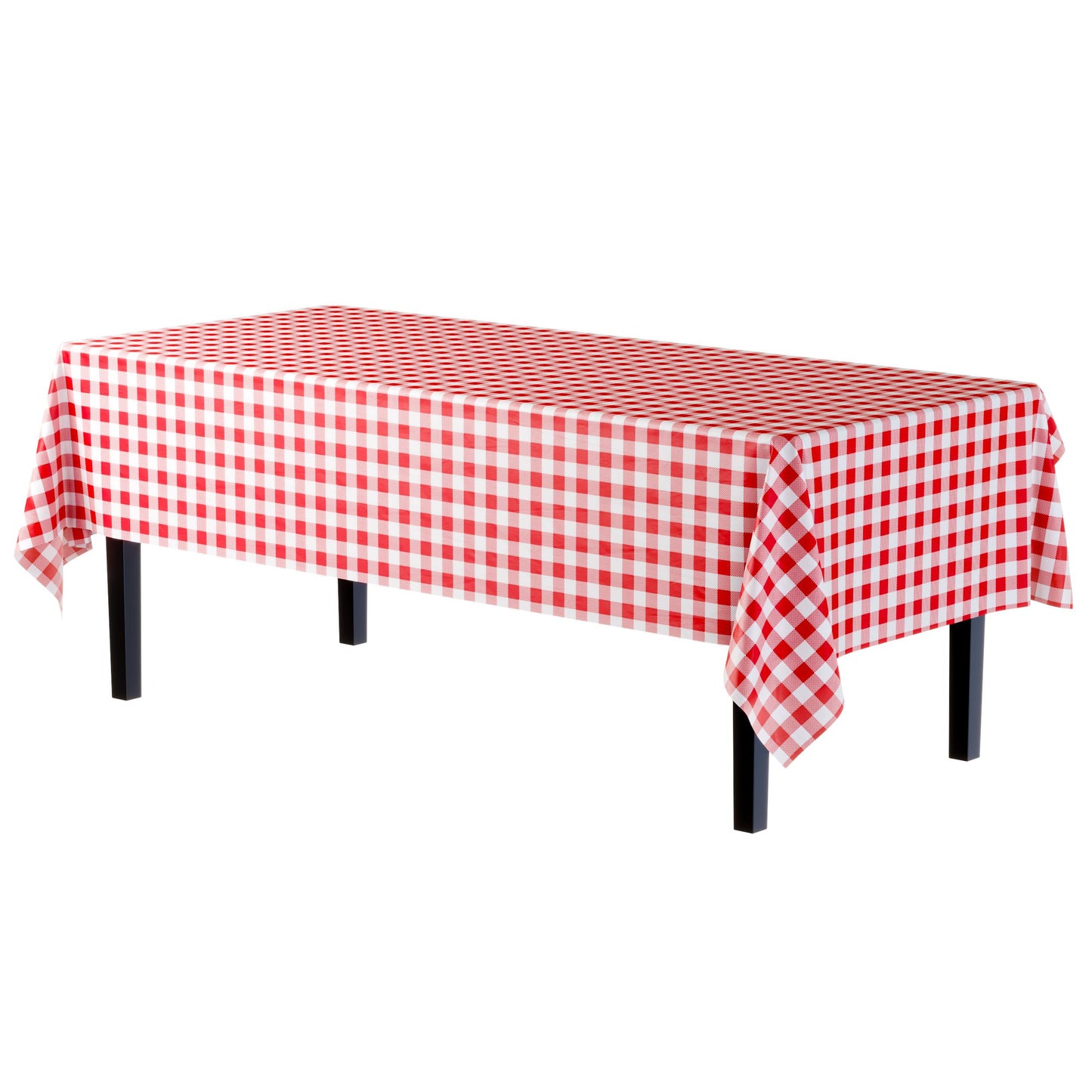 54 In. x 100 Ft. Cut to Size Table Cover  | Red Gingham | Case of 6