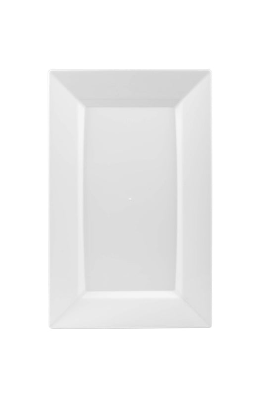 12.75 In. Clear Rectangular Plastic Plates | 120 Count