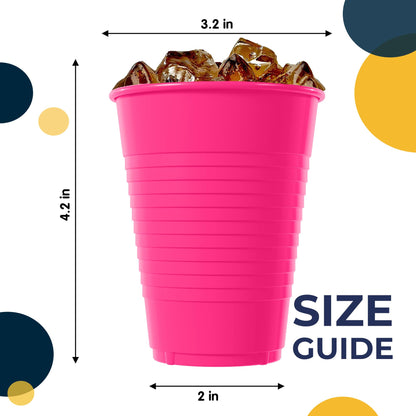 12 Oz. Cerise Plastic Cups | Case of 600