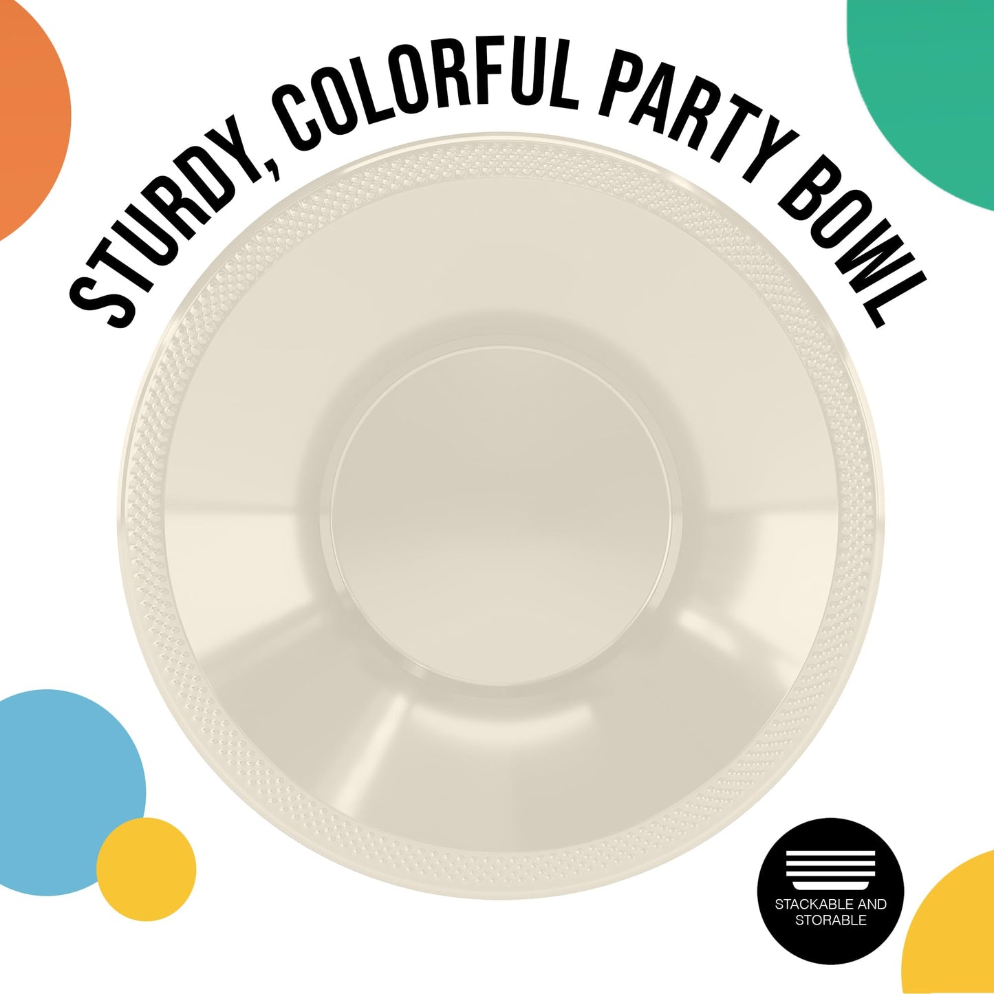 12 Oz. Ivory Plastic Bowls | 600 Count