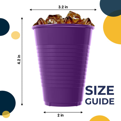 12 Oz. Purple Plastic Cups | Case of 600