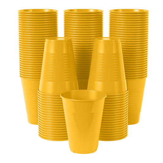 12 Oz. Yellow Plastic Cups | Case of 600